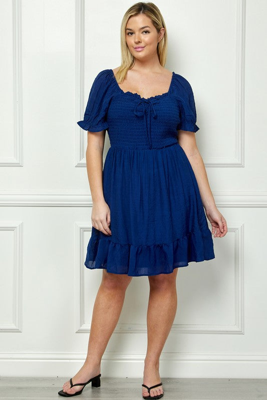 Plus size ruffle dress deals