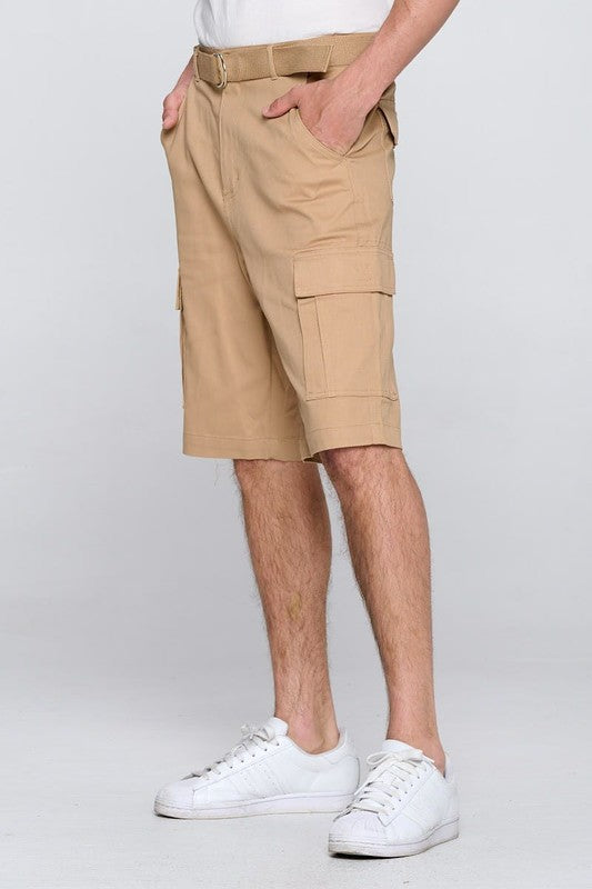 Men's Twill Cargo Shorts - KHAKI