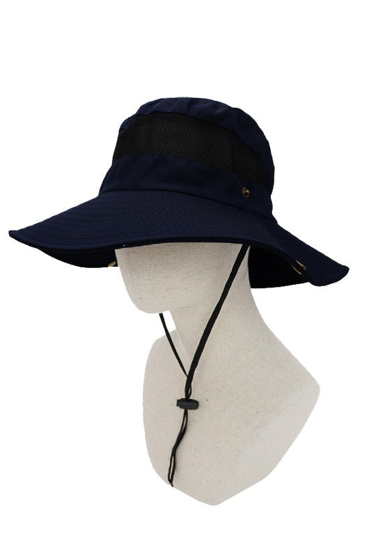 MEN'S HATS - Solid Color Mesh Detailed Outdoor Fisherman Hat